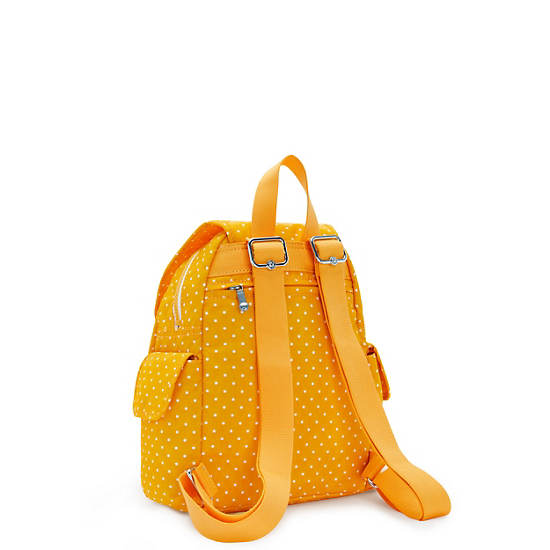 Kipling City Pack Mini Printed Backpack Backpacks Soft Dot Yellow | CA 2023EB